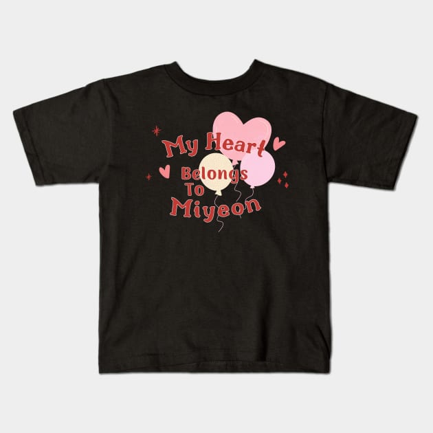 My Heart Belongs To Miyeon (G)I-dle Kids T-Shirt by wennstore